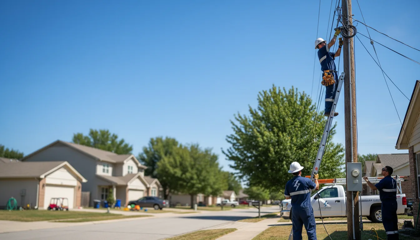 Residential electrician providing installation services in Bellville, GA